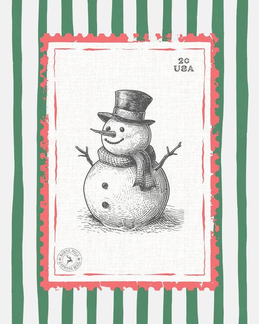 Smiling Frosty the Snowman Stamp