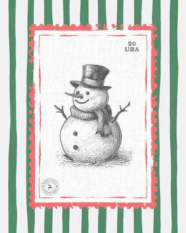 Smiling Frosty the Snowman Stamp