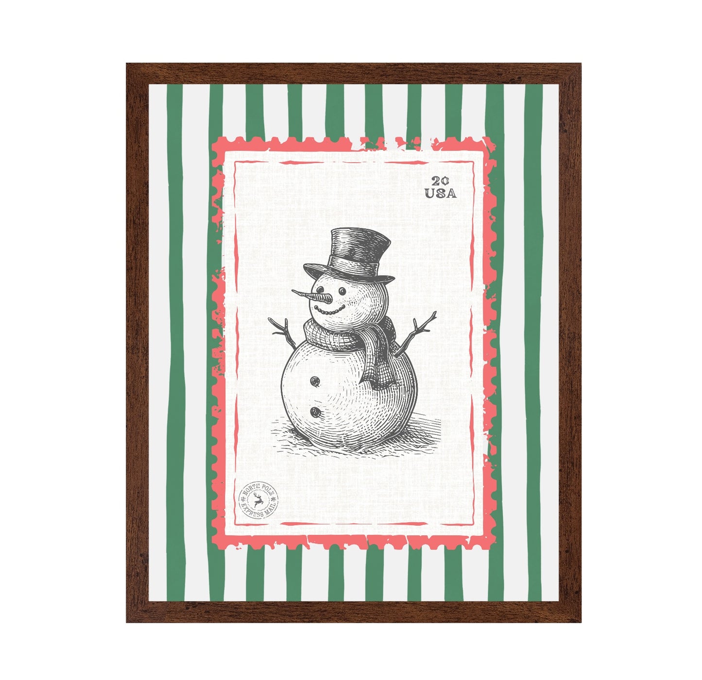 Smiling Frosty the Snowman Stamp