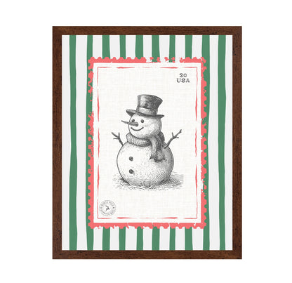 Smiling Frosty the Snowman Stamp