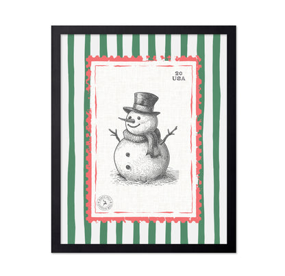 Smiling Frosty the Snowman Stamp