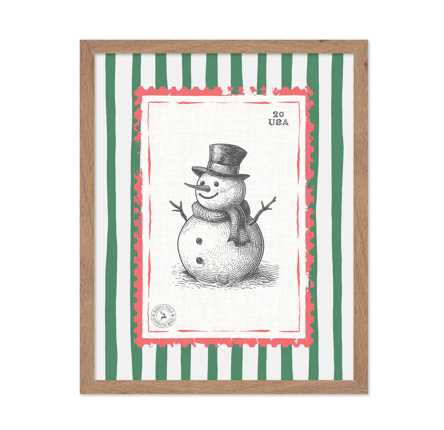 Smiling Frosty the Snowman Stamp