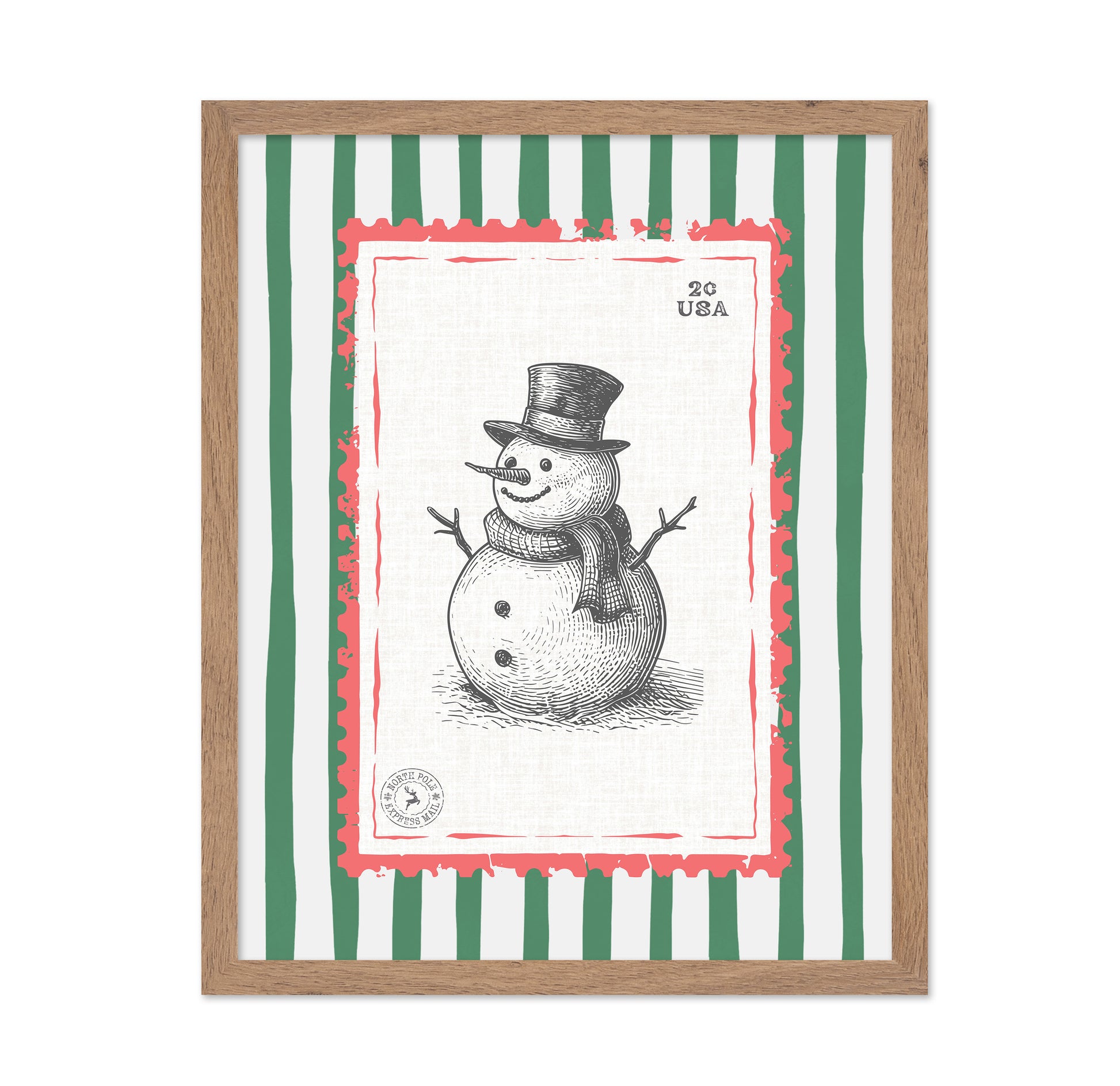 Smiling Frosty the Snowman Stamp