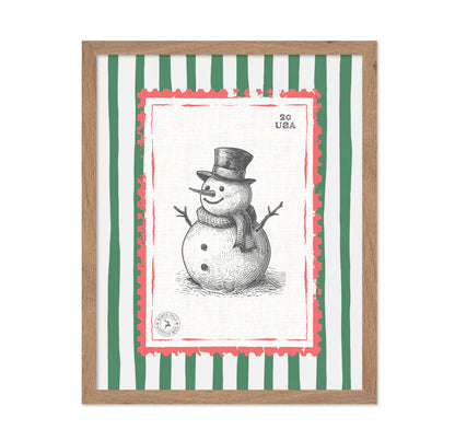 Smiling Frosty the Snowman Stamp