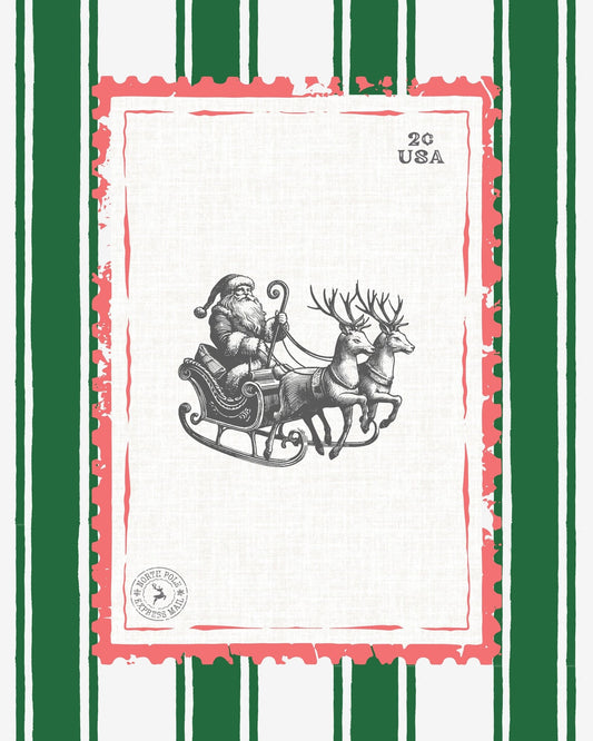 Santa Claus on a Sleigh Postage Stamp