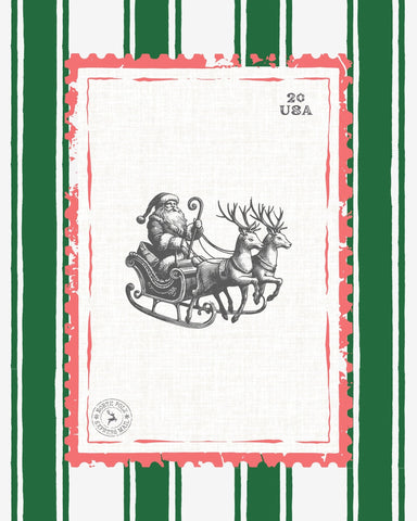 Santa Claus on a Sleigh Postage Stamp