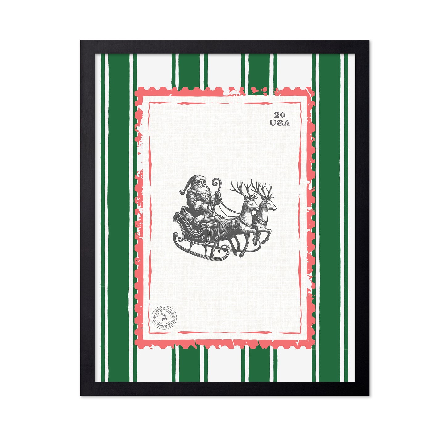 Santa Claus on a Sleigh Postage Stamp