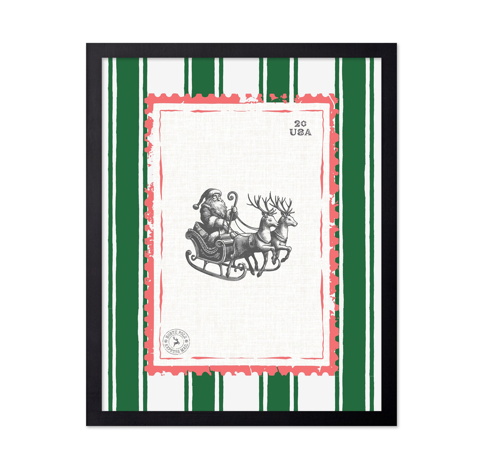 Santa Claus on a Sleigh Postage Stamp