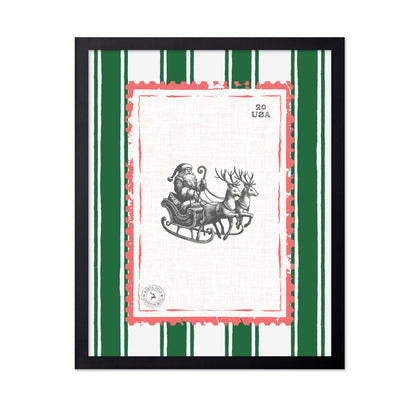 Santa Claus on a Sleigh Postage Stamp
