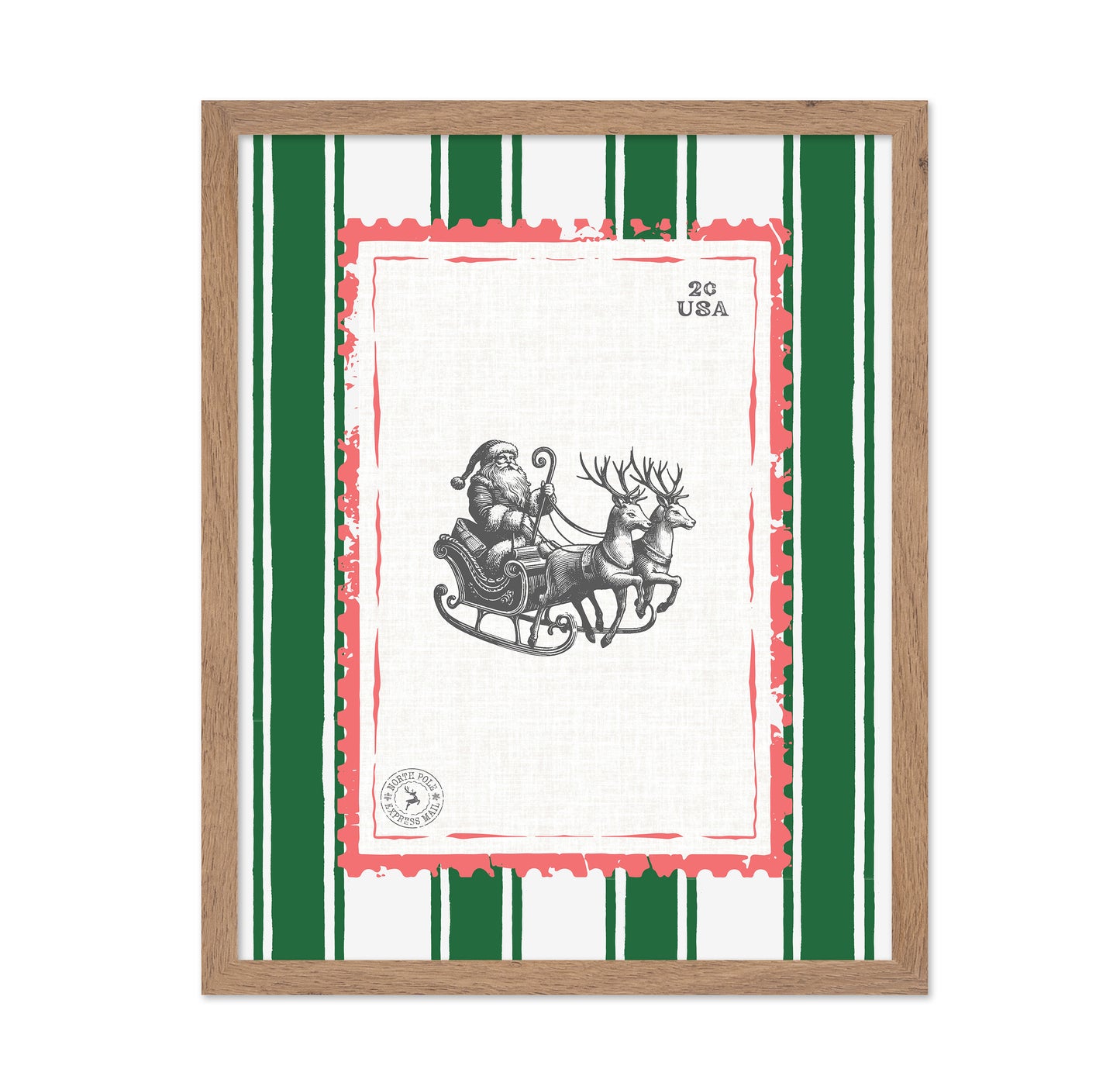Santa Claus on a Sleigh Postage Stamp