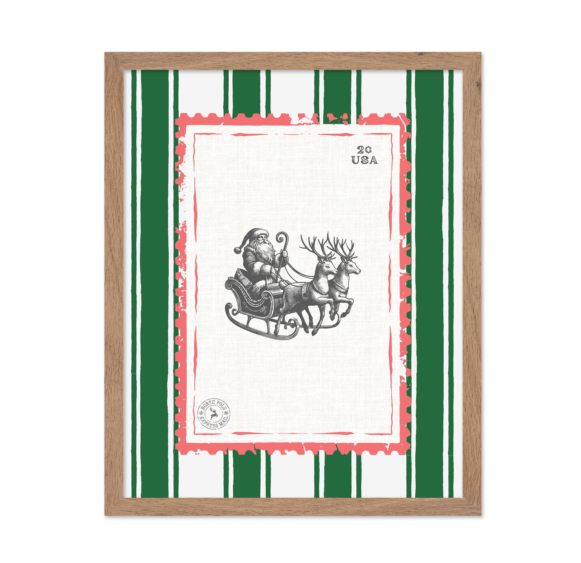 Santa Claus on a Sleigh Postage Stamp
