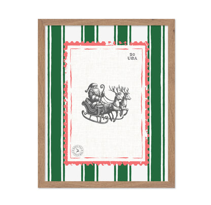 Santa Claus on a Sleigh Postage Stamp