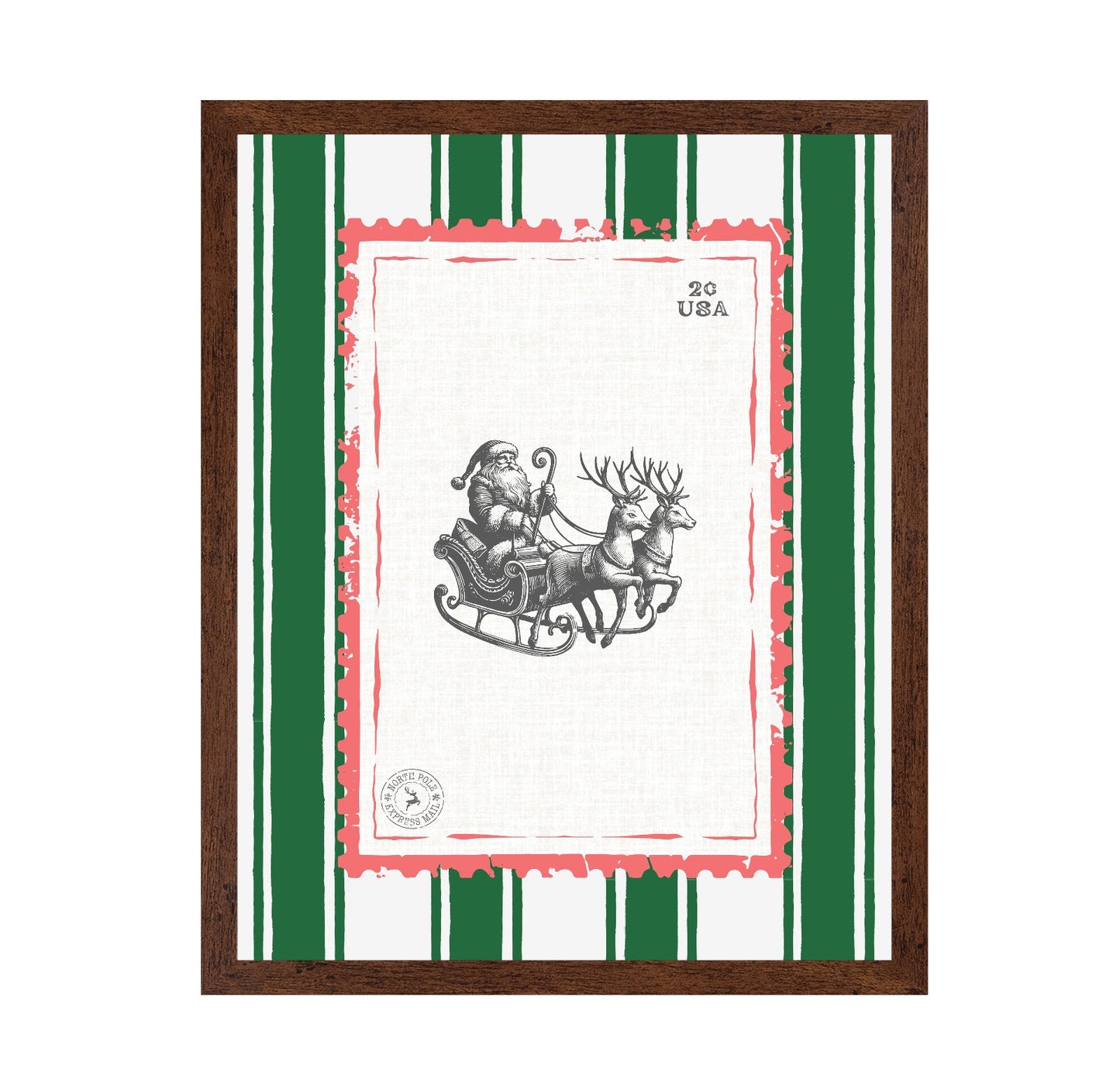 Santa Claus on a Sleigh Postage Stamp