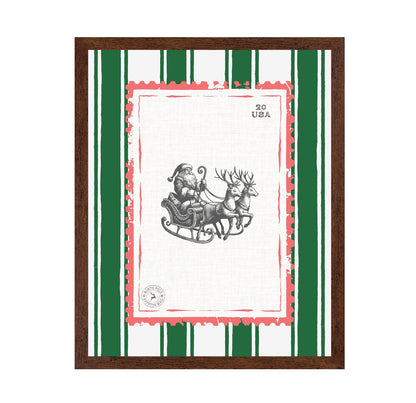 Santa Claus on a Sleigh Postage Stamp