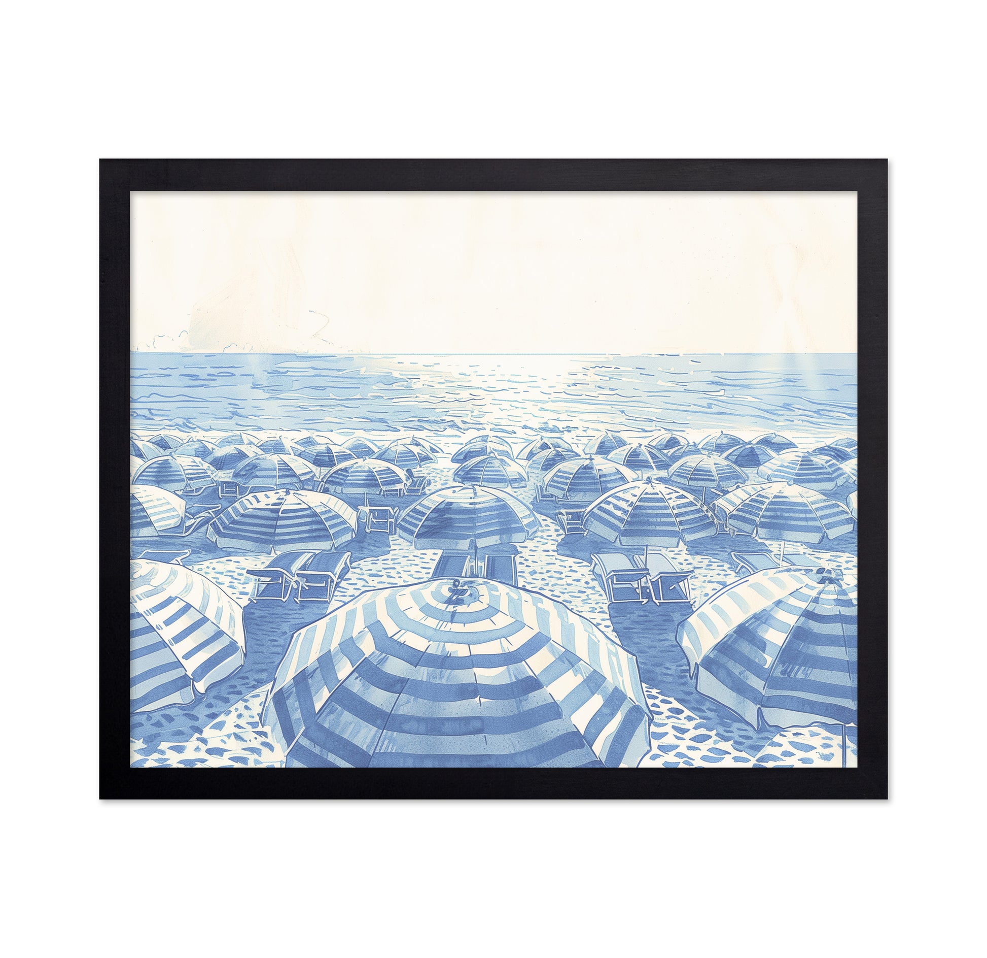 A Blue-Toned Beachscape