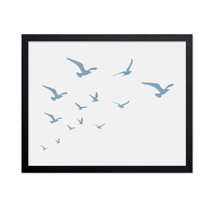 Seagulls White Background