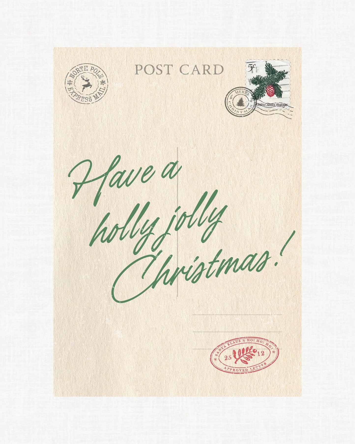 Holly Jolly Christmas Stamp