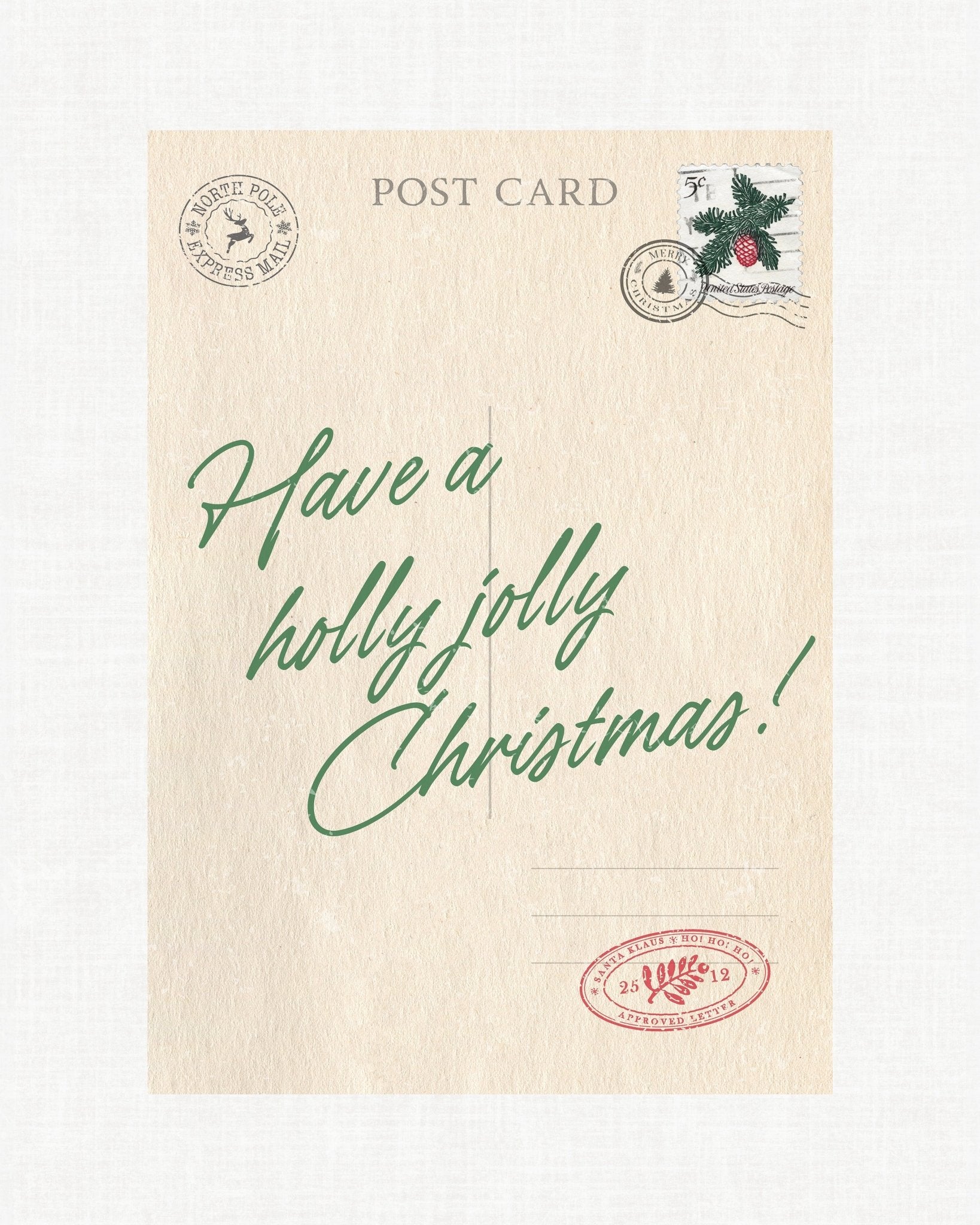 Holly Jolly Christmas Stamp