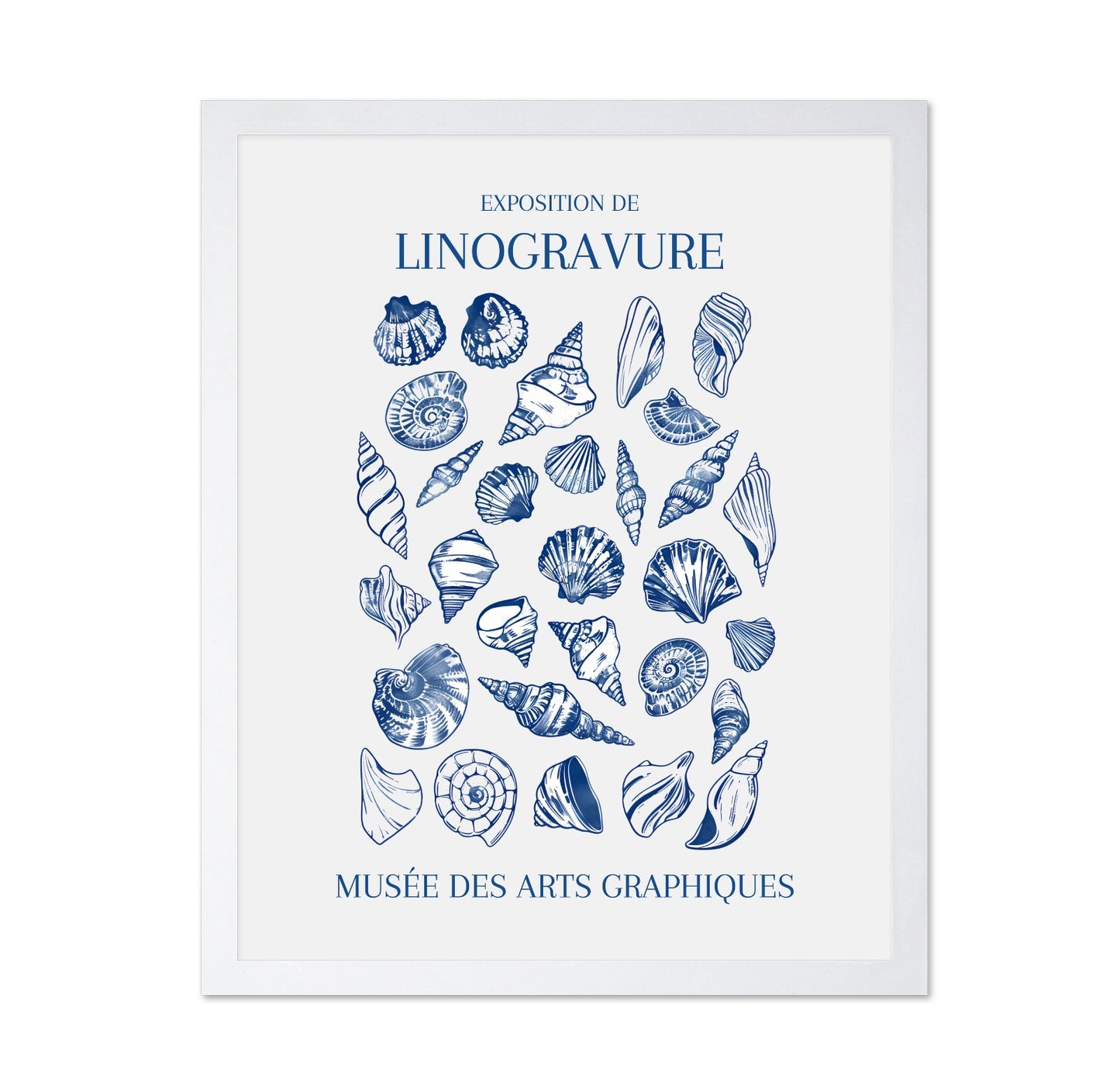 Seashells in Linocut