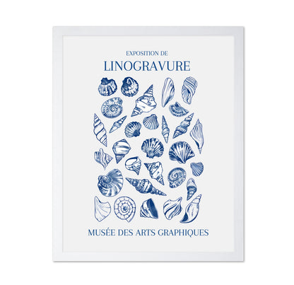 Seashells in Linocut