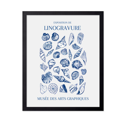 Seashells in Linocut