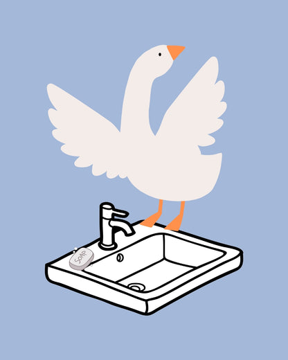 Goose on the Sink