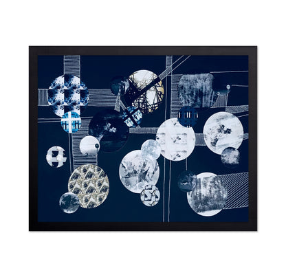Abstract Geometric Navy Collage
