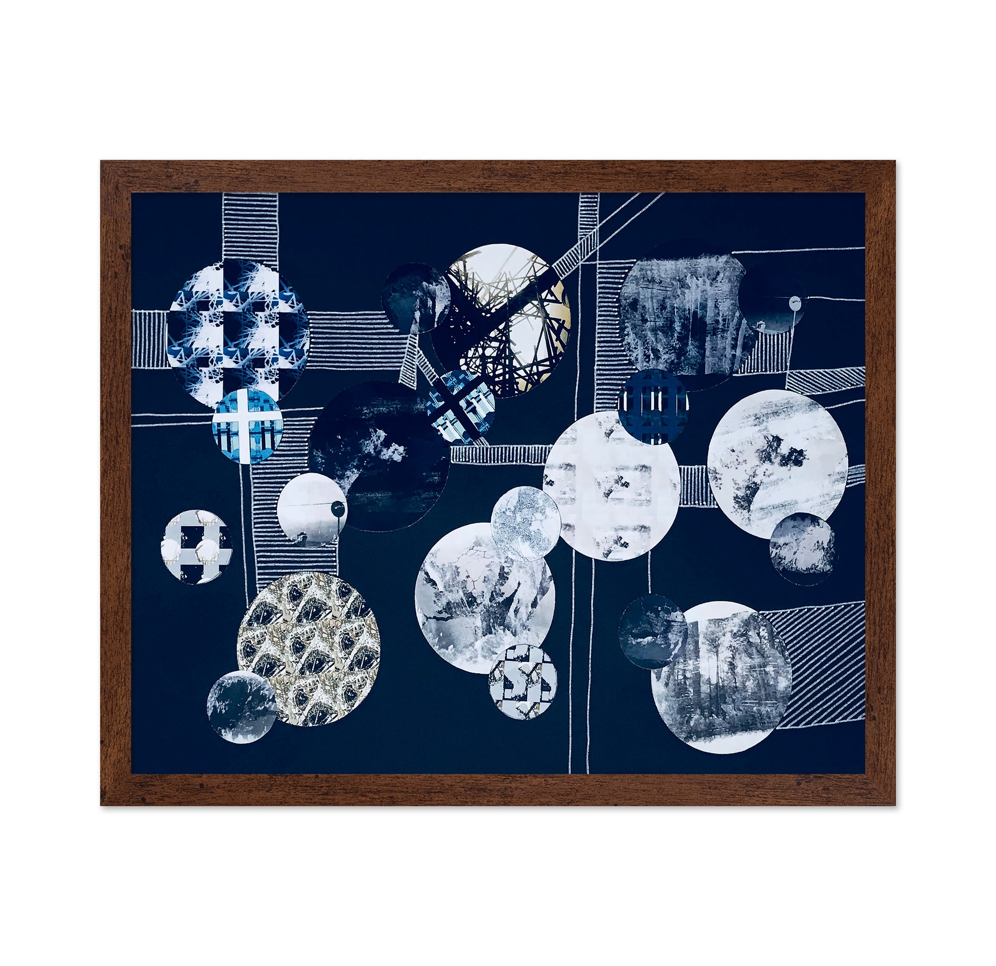 Abstract Geometric Navy Collage