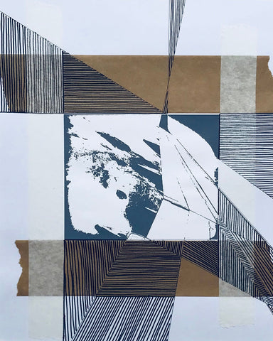 Abstract Geometric Screenprint