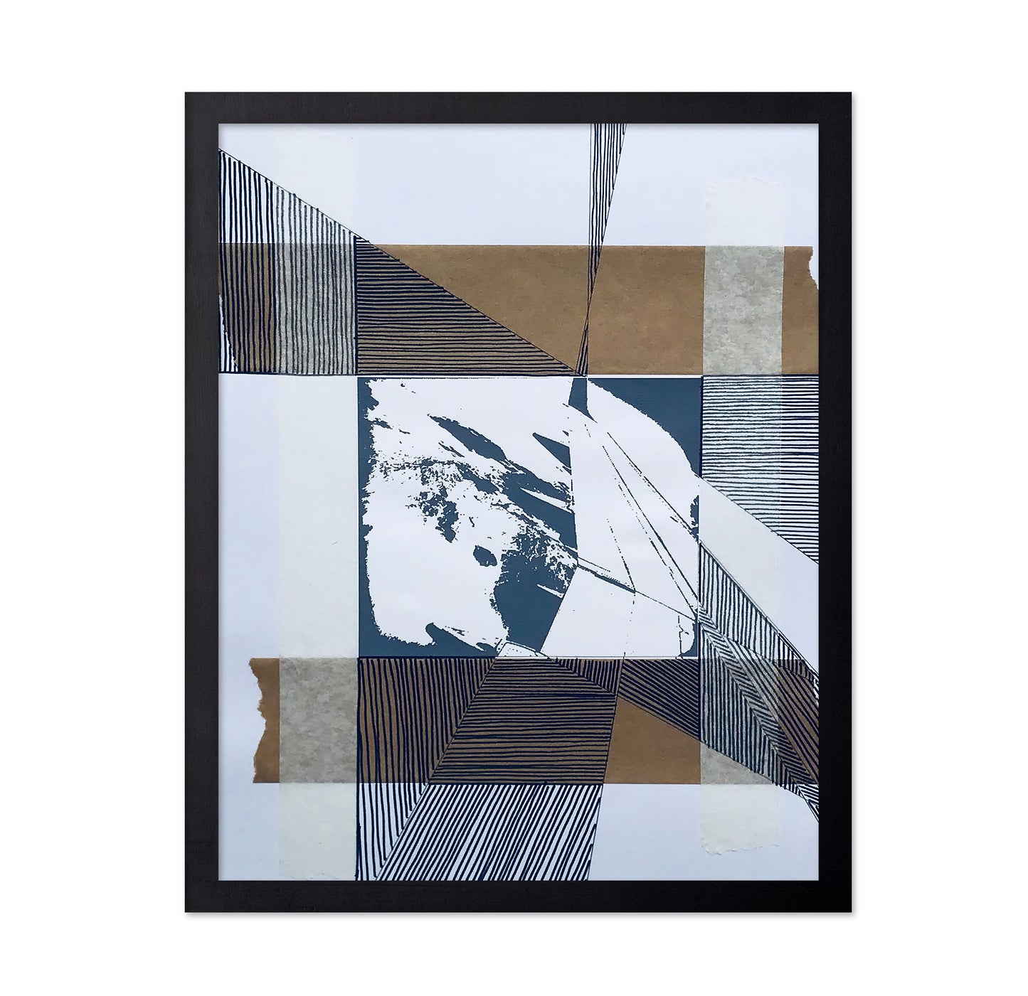 Abstract Geometric Screenprint