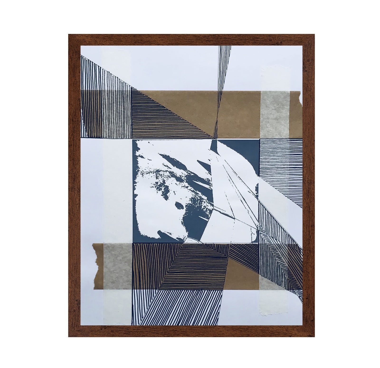 Abstract Geometric Screenprint