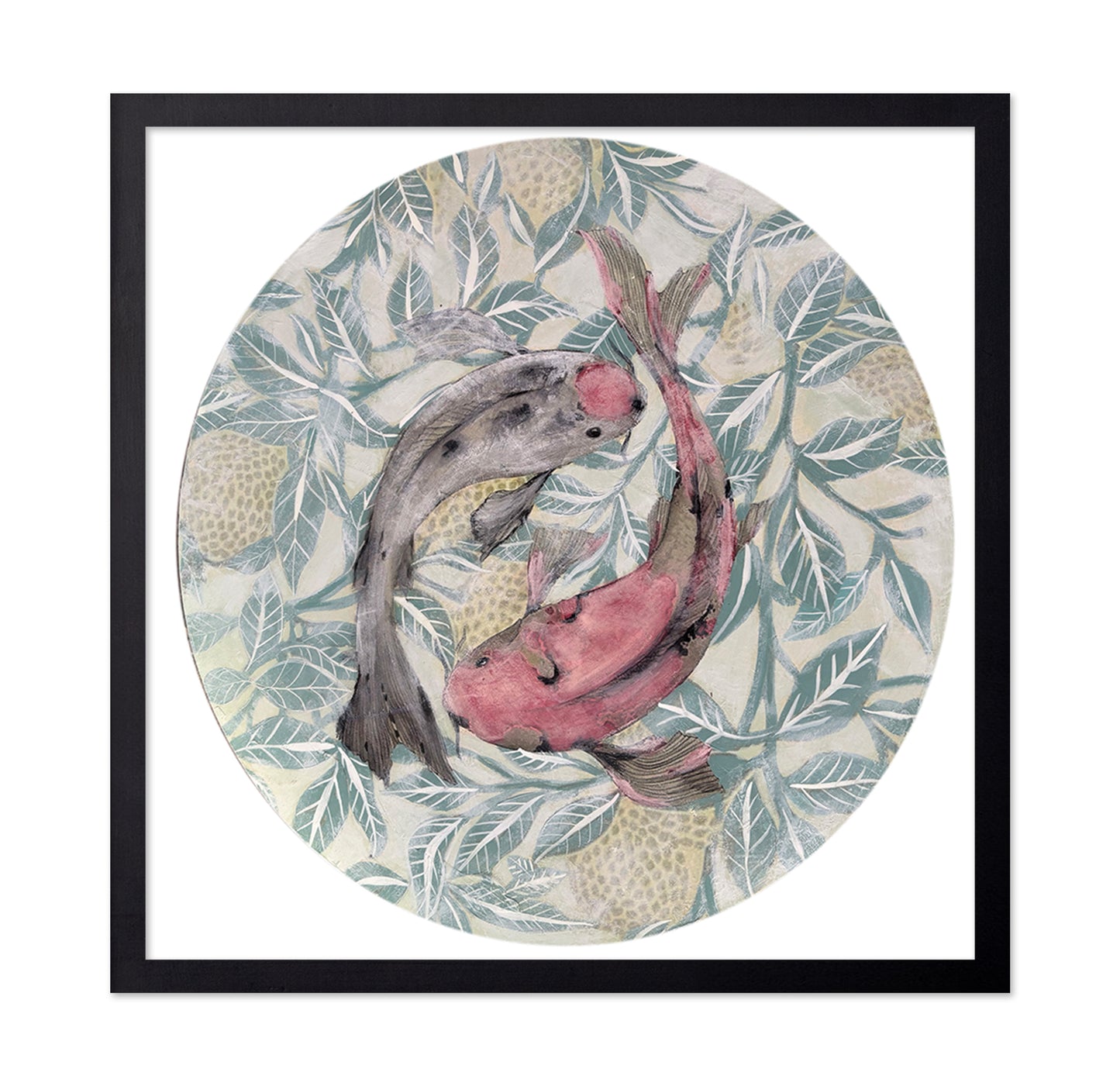 Two Koi Fish In A Circular Pattern
