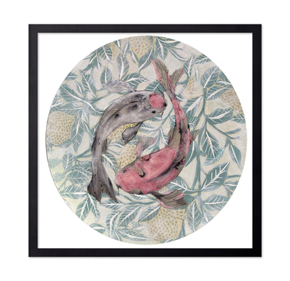Two Koi Fish In A Circular Pattern
