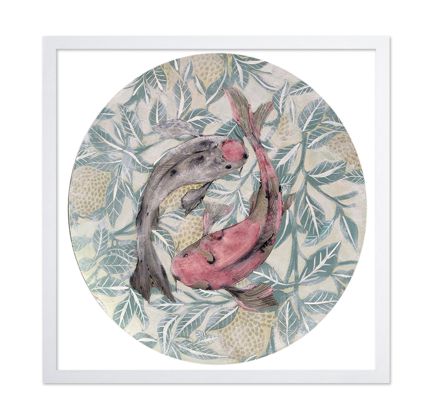 Two Koi Fish In A Circular Pattern