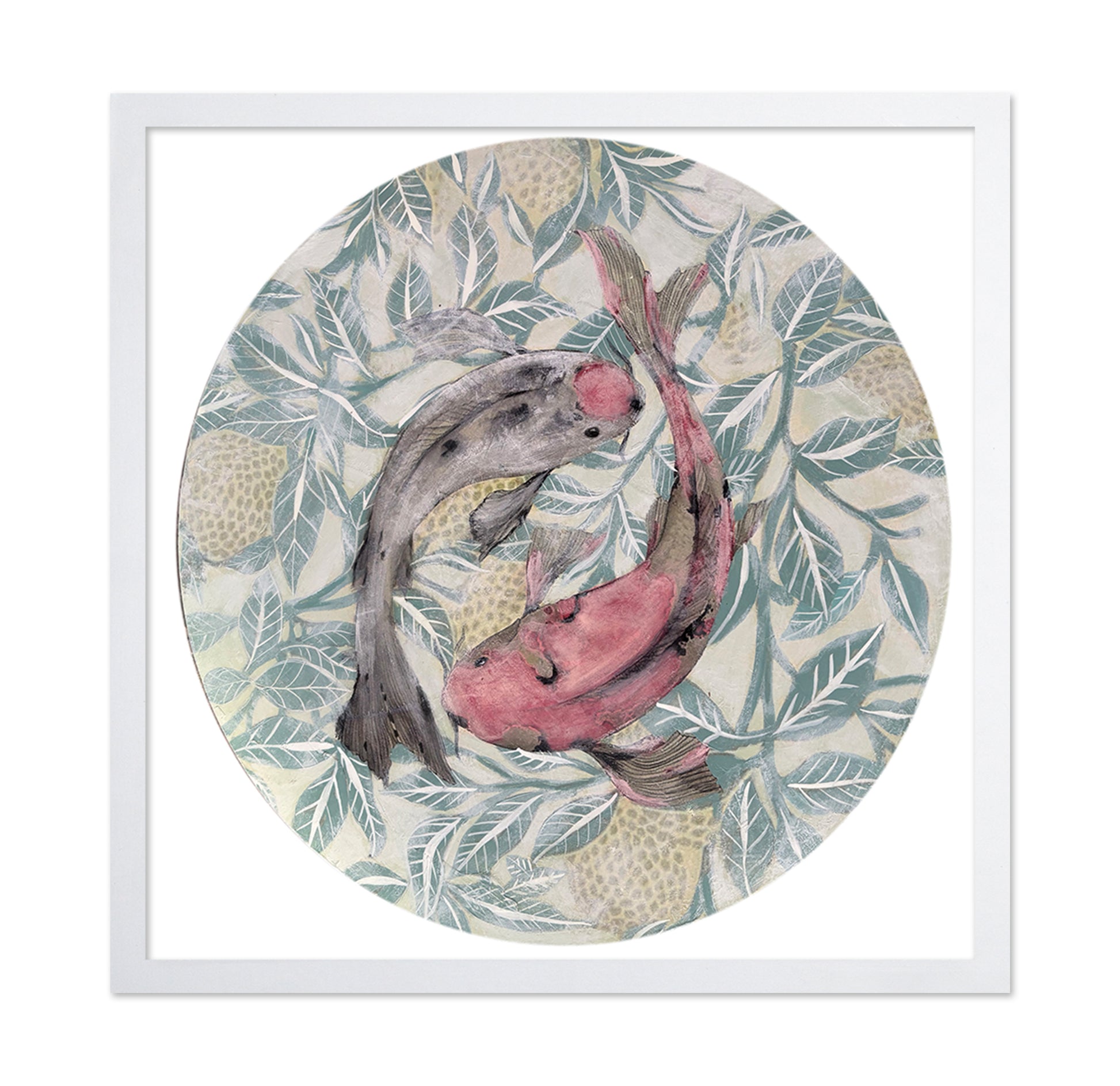 Two Koi Fish In A Circular Pattern