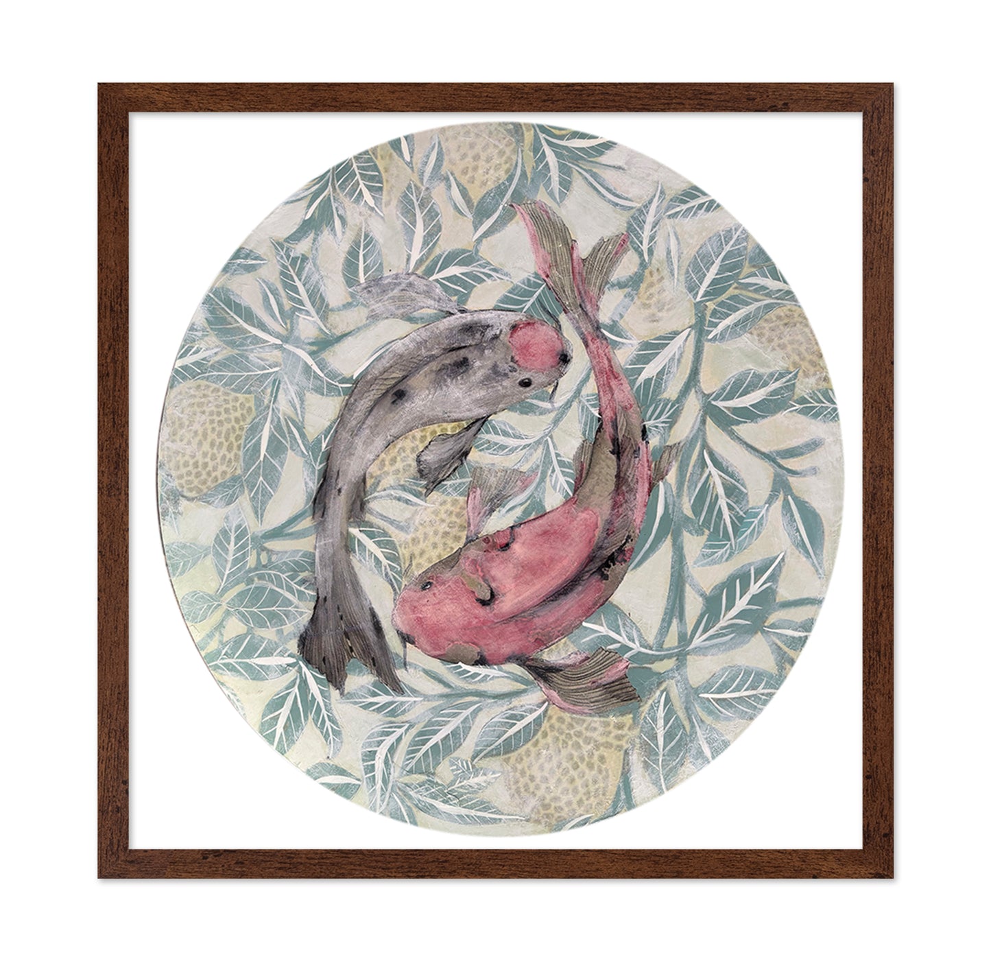 Two Koi Fish In A Circular Pattern