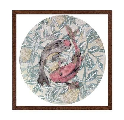 Two Koi Fish In A Circular Pattern