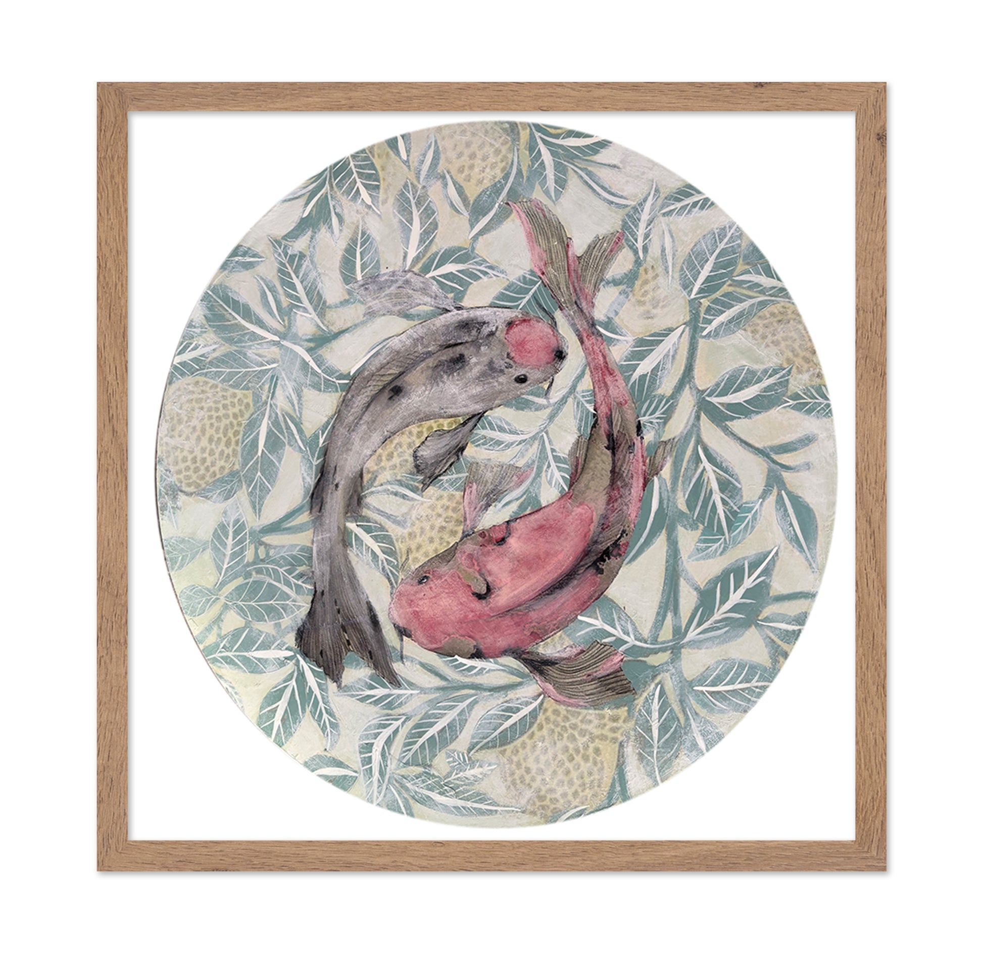 Two Koi Fish In A Circular Pattern