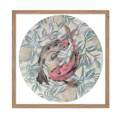Two Koi Fish In A Circular Pattern