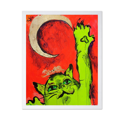 Cat Catching the Golden Moon
