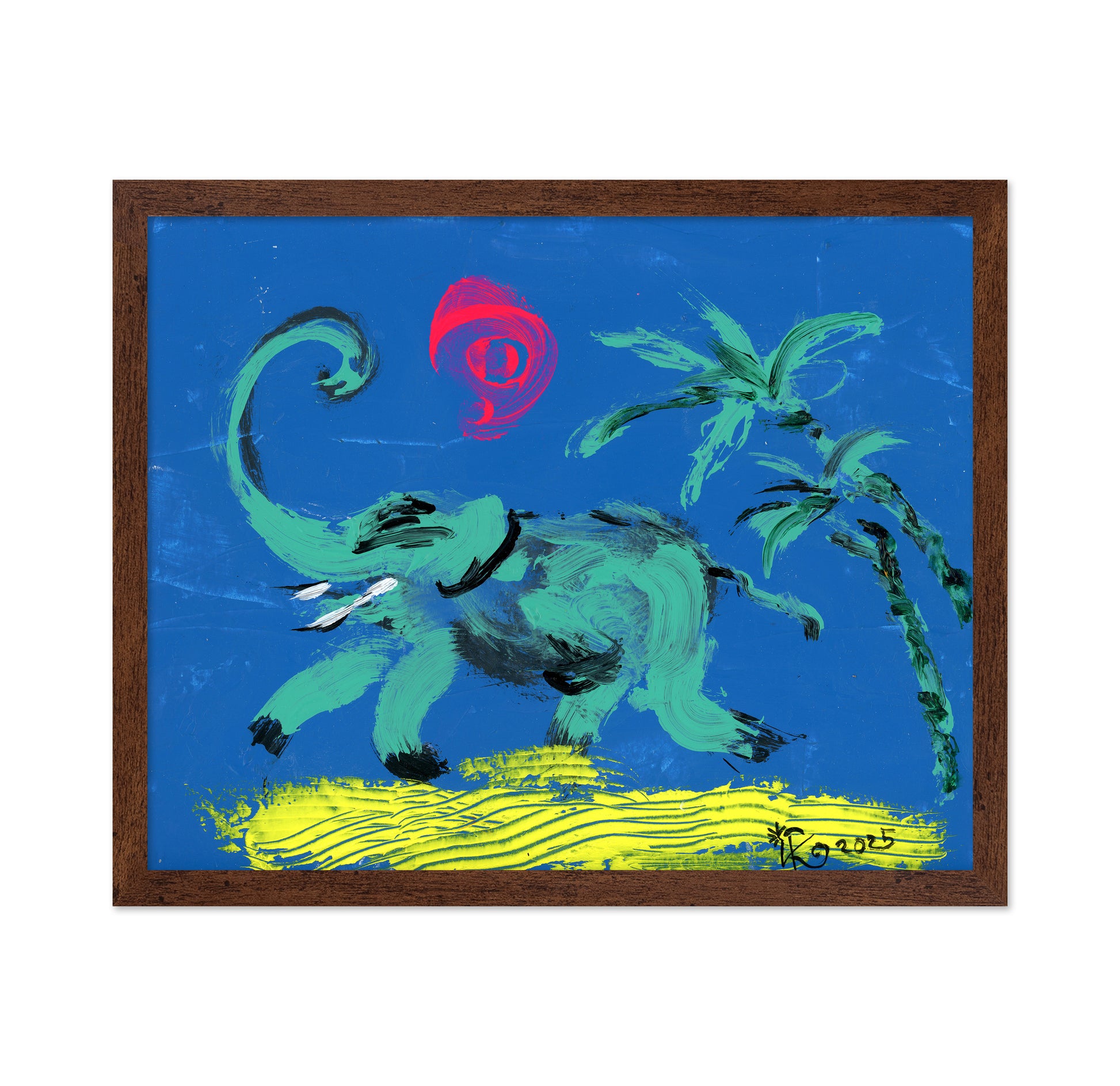 Elephant and Palms