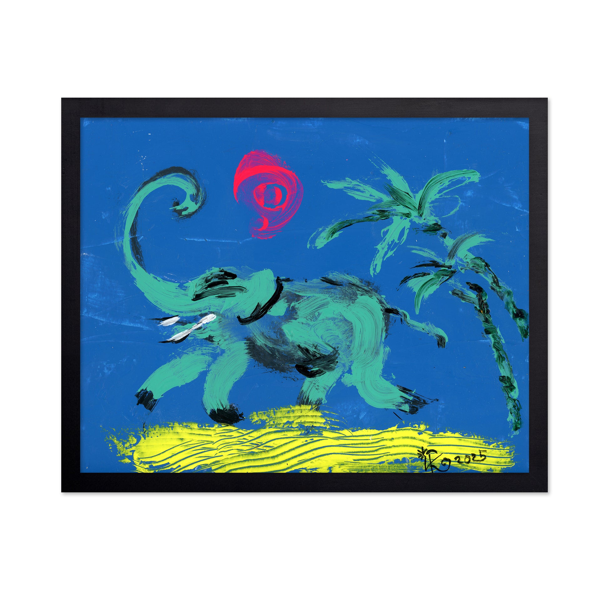 Elephant and Palms
