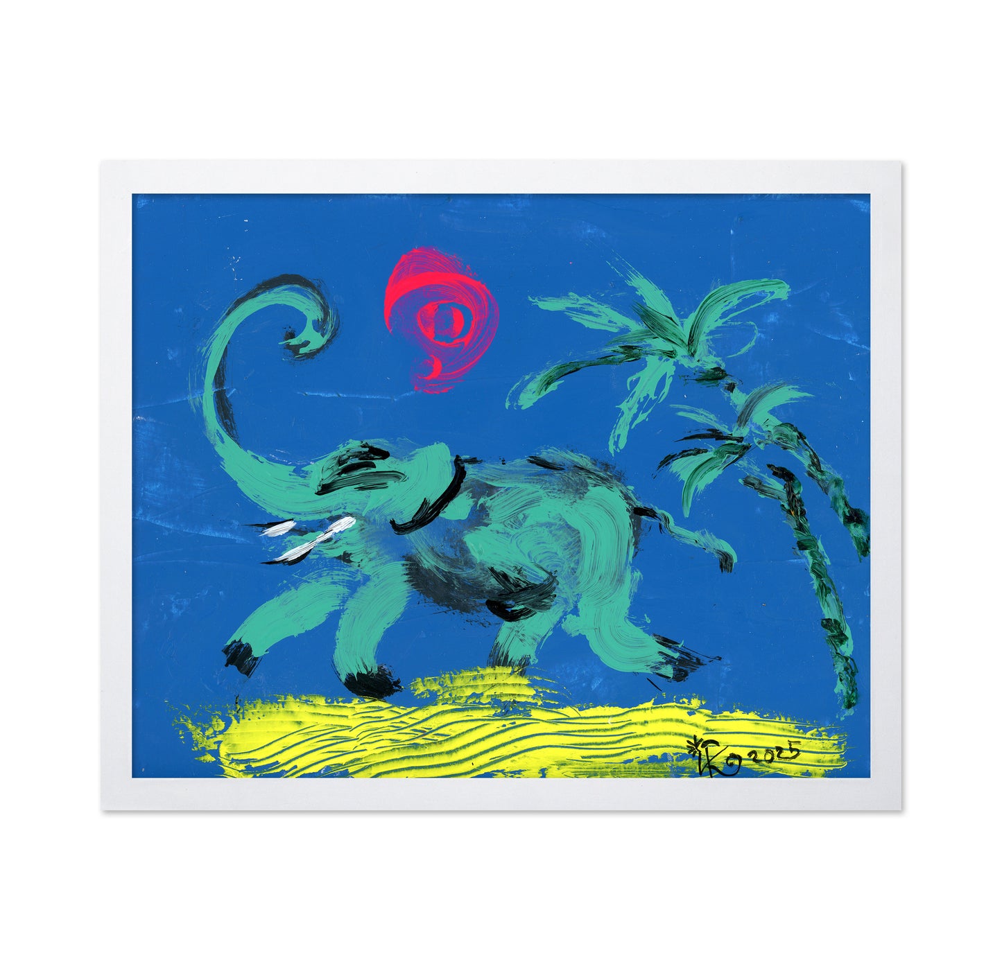 Elephant and Palms