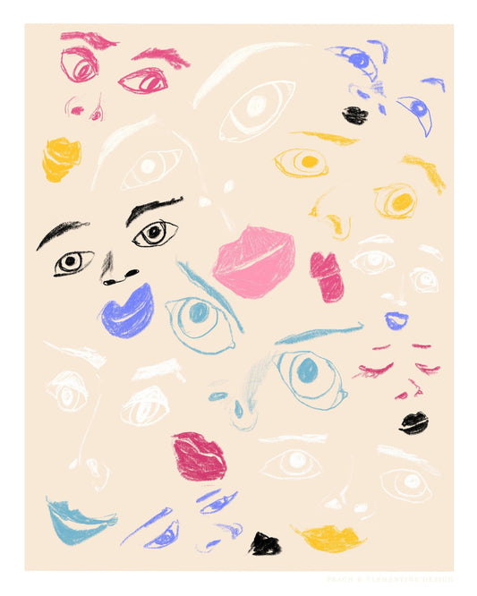 Colorful Faces Collage