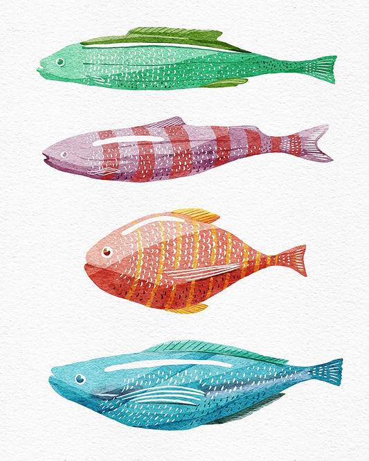 Four Colorful Fish