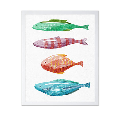 Four Colorful Fish