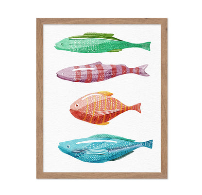 Four Colorful Fish