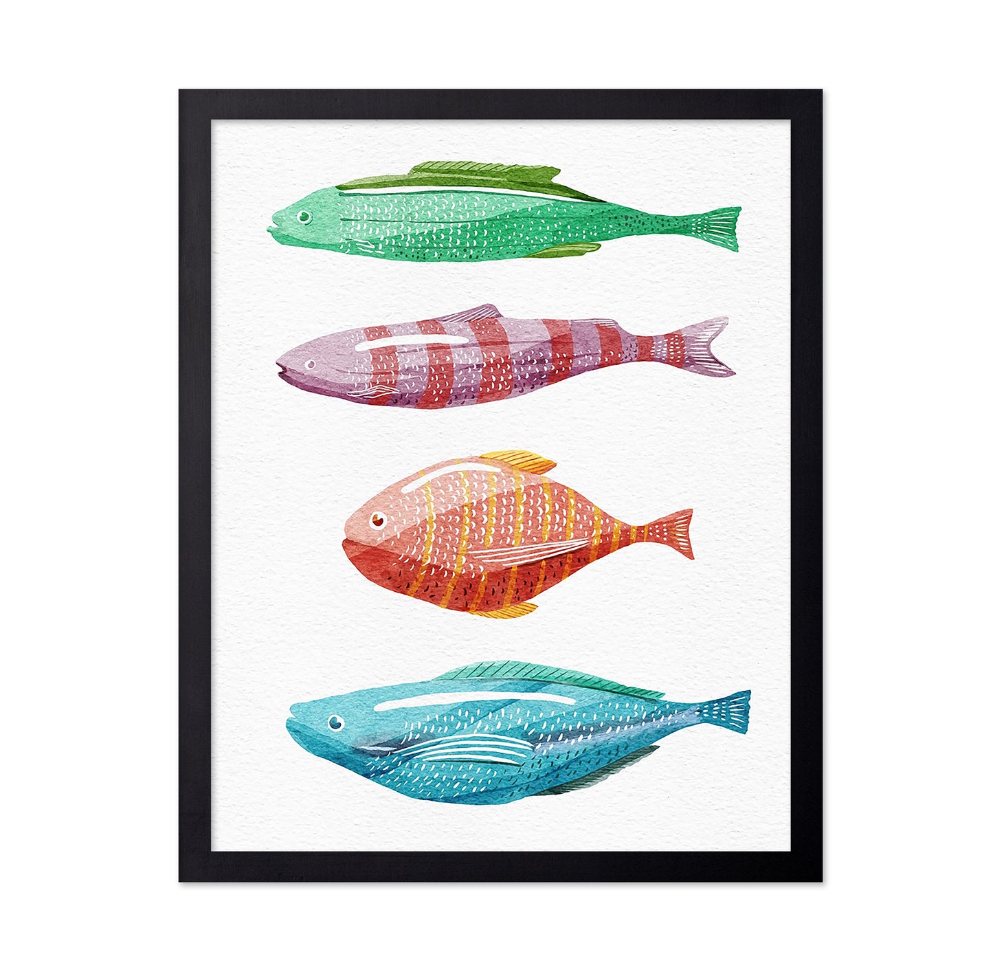 Four Colorful Fish