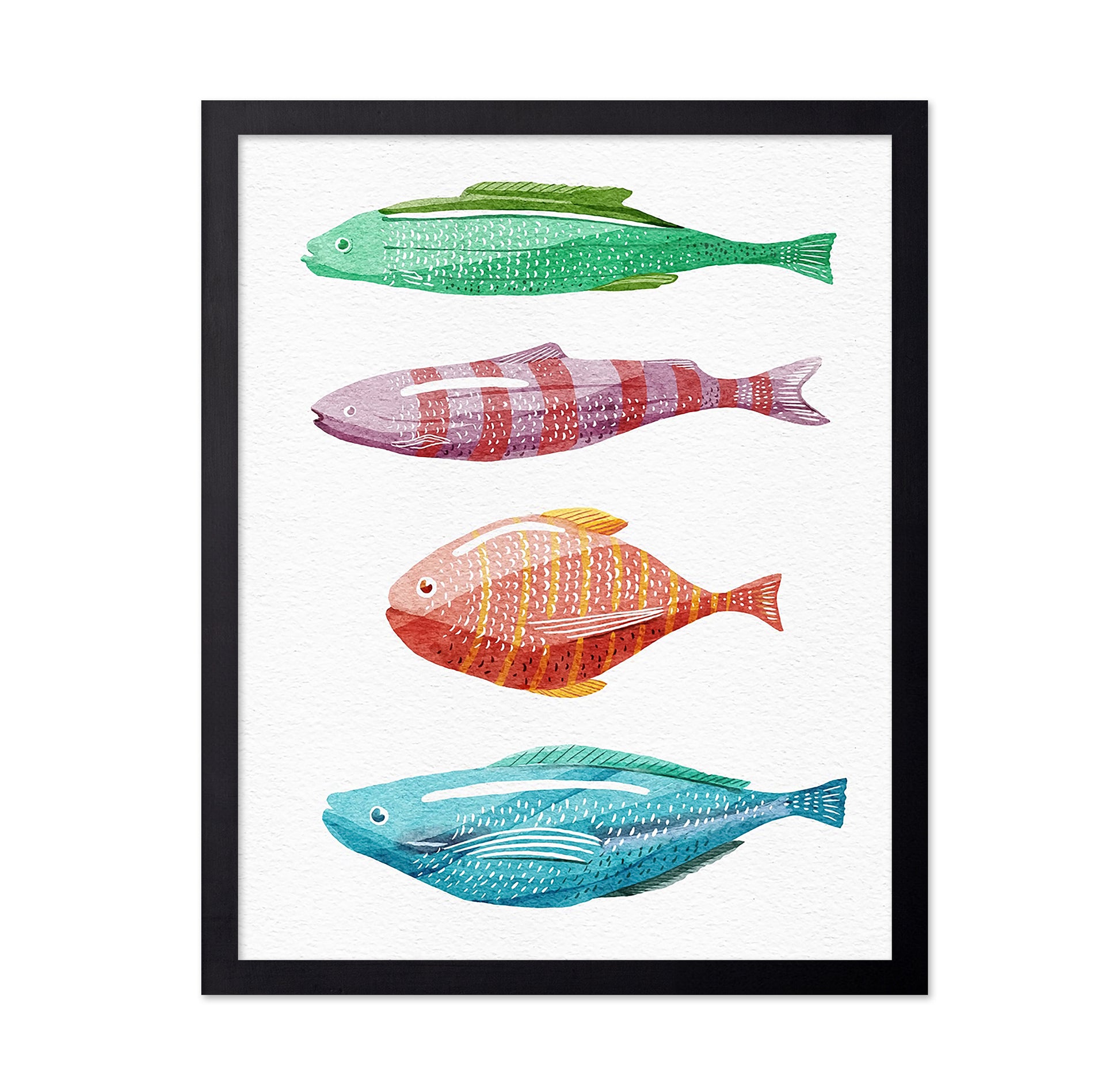 Four Colorful Fish