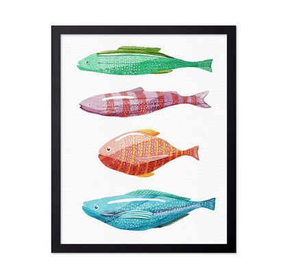 Four Colorful Fish